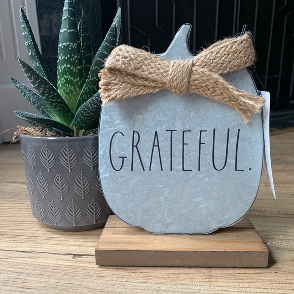 Rae Dunn Other - Galvanized Metal Grateful Pumpkin